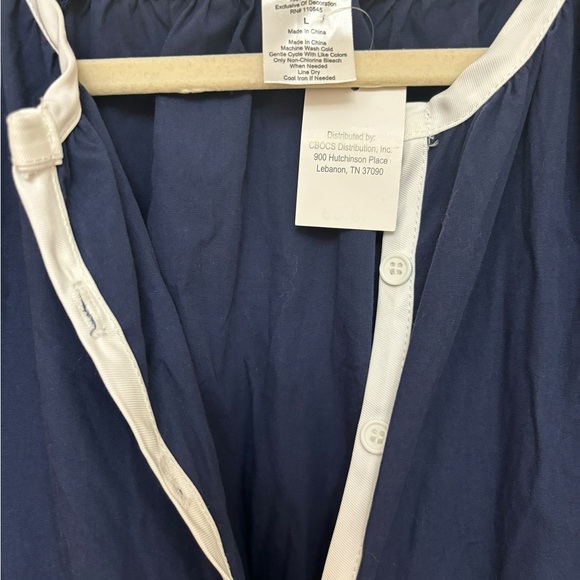 Navy Blue tiered midi dress with tags - Picture 3 of 3